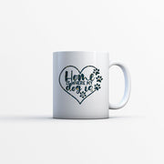 Home Is Where My Dog Is with star font Mugs