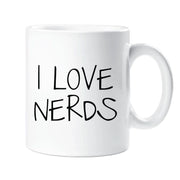 I Love Nerds Mug Ceramic Novelty Present Gift Funny Cup Valentines Present