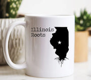 Illinois Mug Illinois Gift Illinois Map Illinois Coffee Mug IL State Mug Illinois Roots Mug Love Illinois State of Illinois Roots