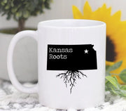 Kansas Mug Kansas Gift Kansas Map Kansas Coffee Mug KS State Mug Kansas Roots Mug Love Kansas State of Kansas Roots
