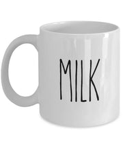 MILK mugRae Dunn Inspired Mugs labeled mugs Farmhouse Mugs Minimalist mug Minimalist mugs kitchen decor Fall Coffee Mugs fall  decor