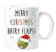 Merry Christmas Hairy Flaps Mug Ceramic Novelty Present Gift Cup Present stocking filler
