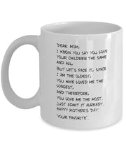 Mothers Day gift for mom from oldest child from daughter from son Happy Mother39s Day Your 39favorite39 Funny coffee mug