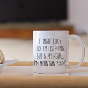 Mountain bike gift for men cycling mug coffee mug gift for cyclist mountain biking sarcastic funny mug funny gag gift biking mug cup