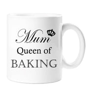 Mum Mug Mum Queen Of Baking Mug Mothers Day Birthday Ceramic Gift Idea Cup