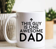 One Awesome Dad Dad Gift New Dad Gift Father39s Day Gift Father39s Day Mug Awesome Father Gifts For Dad Dad Coffee Mug Father Gift