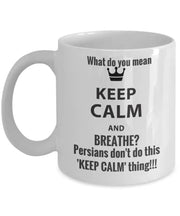 Persian mug What do you mean Keep Calm and breathe Persians don39t do this 39Keep Calm39 thing  Funny sarcastic mugceramic mug