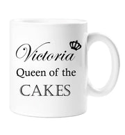Personalised Mug Personalised Queen Of The Cakes Mug Ceramic Gift Idea Cup Mothers Day