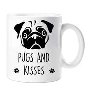 Pug Mug Pugs And kisses Birthday Christmas Pet Present