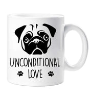 Pug Mug Unconditional Love Pug Birthday Christmas Pet Present