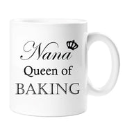 Queen Mug Nana Queen Of Baking Mug Mothers Day Birthday Ceramic Gift Idea Cup