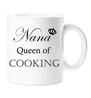 Queen Mug Nana Queen Of Cooking Mug Mothers Day Birthday Ceramic Gift Idea Cup