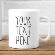Rae Dunn Inspired Font Customized Text Mugs Personalized Gift Ideas Your Text Here Custom Gift Ideas Personalized Gifts Funny Mug