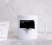 South Dakota Mug South Dakota Gift South Dakota Map South Dakota Coffee Mug SD State Mug South Dakota State Roots Mug S Dakota Roots