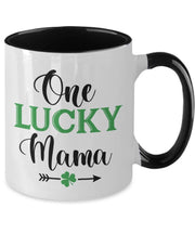 St Patricks Day mug One Lucky Mama Lucky charm mug Irish lucky clover St Patricks funny gift for Mom St Patricks Day mug coffee mug