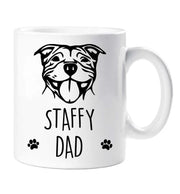 Staffy Dad Mug Fathers Day Birthday Christmas Pet Present Staffordshire Bull Terrier