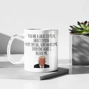 Step son gifts wedding gift gift for stepson stepson gift christmas funny trump gift step son trump mug gift from step mom coffee mug