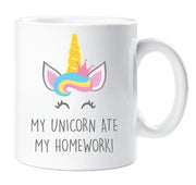 Unicorn Mug My Unicorn Ate My Homework Mug Cup Gift Friend Birthday Present Daughter