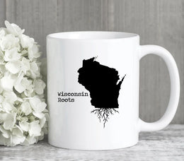 Wisconsin Mug Wisconsin Gift Wisconsin Map Wisconsin Coffee Mug WI State Mug Wisconsin State Roots Mug Wisconsin Roots