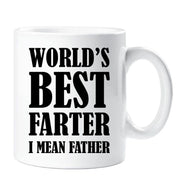 Worlds Best Farter I Mean Father Mug Ceramic Novelty Present Gift Cup Present Fathers Day Birthday Trump